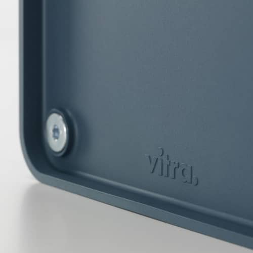 Panier Locker Box SMALL / Organiseur de bureau - Tissu / L 36,5 cm - Vitra - Bleu mer - Aluminium, Polyester recyclé, Tissu polyester