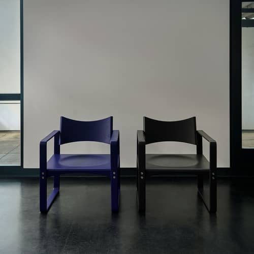 Poltrona Series 270 F legno nero / Verner Panton (1965) - Verpan - Nero - Compensato di betulla laccato