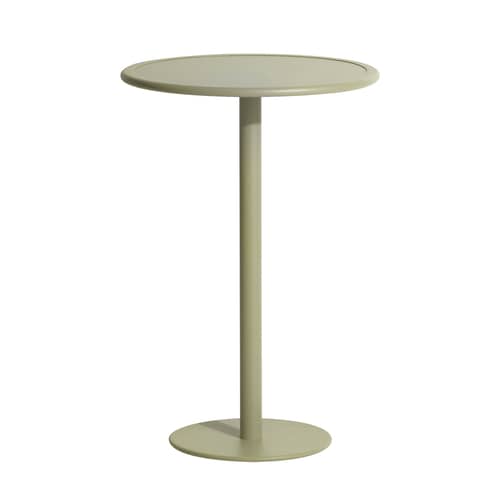 Stehtisch Week-End metall grün / Ø 70 x H 105 cm - Petite Friture - Jadegrün - Aluminium, thermolackiert und expoxidbeschichtet