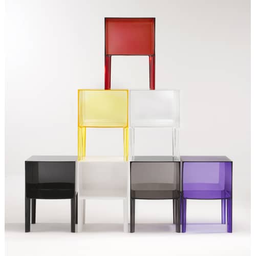 Table de chevet Small Ghost Buster plastique blanc / L 40 x H 57 cm - Philippe Starck 2010 - Kartell - Blanc opaque - PMMA