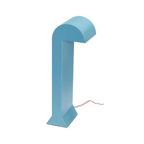 Soothe LED Table lamp metal blue - HÜBSCH - Turquoise Blue - Lacquered iron