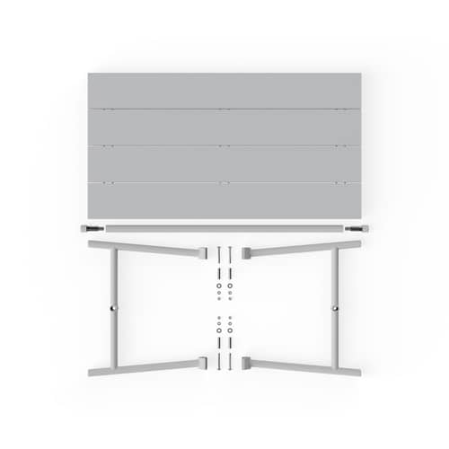 Table rectangulaire Fred\'s métal gris / 170 x 90 cm - 6 personnes - Fatboy - Gris clair - Aluminium