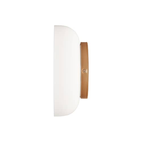 Wandleuchte Blossi LED glas weiß / Ø 23 cm - NUURA - Opalinweiß/Messing - Metall, mundgeblasenes Glas