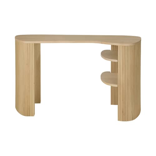 Bureau Roller Max bois naturel / L 137 x P 52 cm - Ethnicraft - Chêne naturel - Chêne massif verni