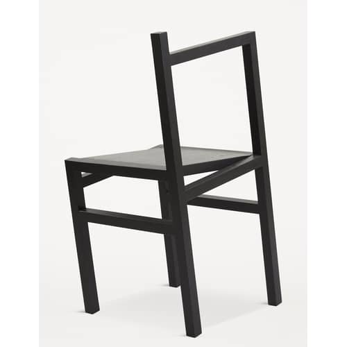 Chaise 9.5° bois noir / Illusion d\'optique - Frama  - Noir - Frêne teinté