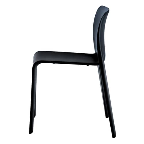 Chaise empilable First plastique noir / Stefano Giovannoni, 2007 - Magis - Noir - Polypropylène