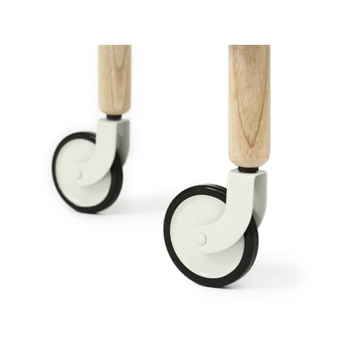 Desserte Block métal gris / 50 x 35 cm - Normann Copenhagen - Gris clair - Acier, Frêne