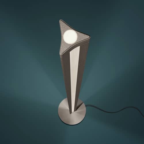 Lampadaire Chiaroscura / H 183 cm - Aluminium - Foscarini - Titanium - Aluminium verni, PMMA