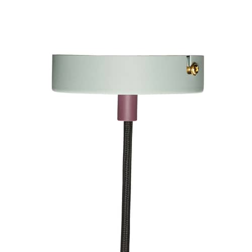 Crayon Pendant metal blue / Ø 35 cm - HÜBSCH - Pale blue / Burgundy - Lacquered iron