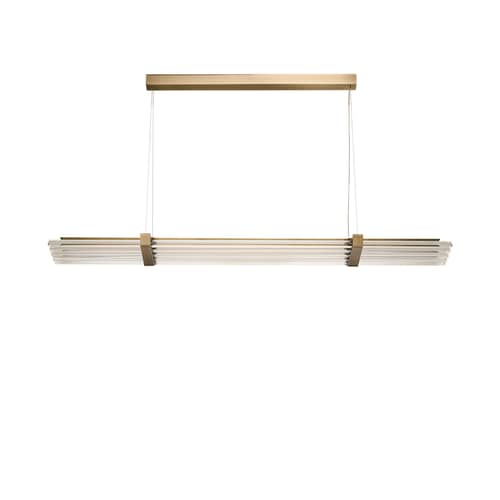Pendelleuchte Seagull LED plastikmaterial transparent / L 160 cm - DCW éditions - L 160 cm / Bronze - Aluminium, PMMA