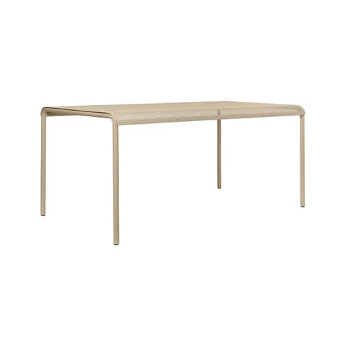 rechteckiger Tisch Dapple metall beige / 160 x 90 cm - Ferm Living - Kaschmir Beige - Verzinkter, pulverbeschichteter Stahl