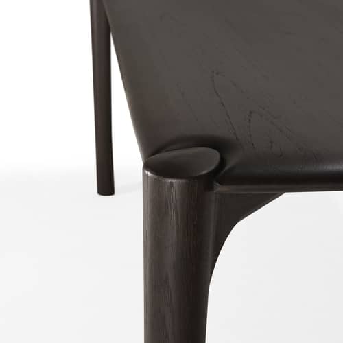 rechteckiger Tisch PI holz braun / 220 x 95 cm - 8 Personen - Ethnicraft - Dunkelbraunes Teakholz Dunkelbraun - Massives Teakholz