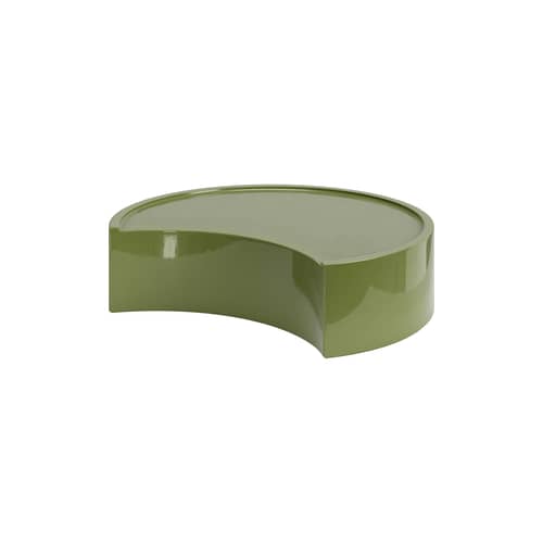 Table basse Low Bol vert / Ø 80 x H 21 cm - Zanotta - Ø 80 x H 21 cm / Vert algues - Polyuréthane laqué