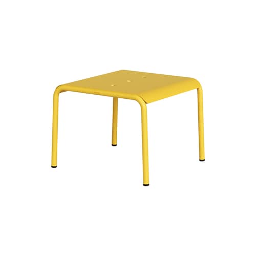 Table basse Panorama métal jaune / 50 x 50 x H 38,2 cm - TIPTOE - Jaune Soleil - Acier thermolaqué