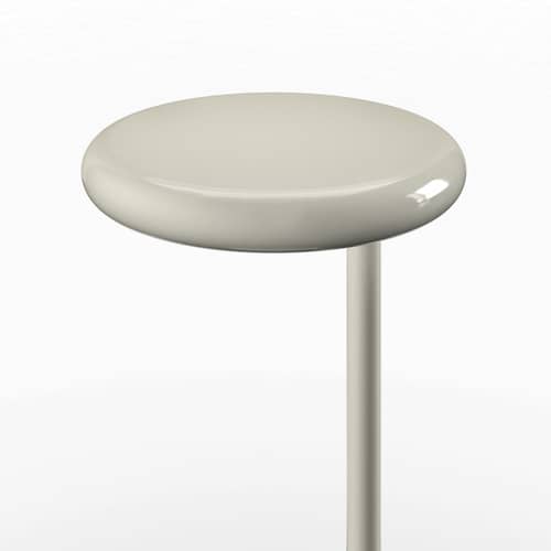 Table d\'appoint Spot métal beige / Ø 35 x H 55 cm - Tom Dixon - Mastic brillant - Acier thermolaqué