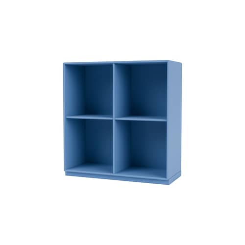 Ablage Show holz blau / B 69,6 x T 30 x H 72,6 cm - MONTANA - Azure 154 - lackierte Holzfaserplatte