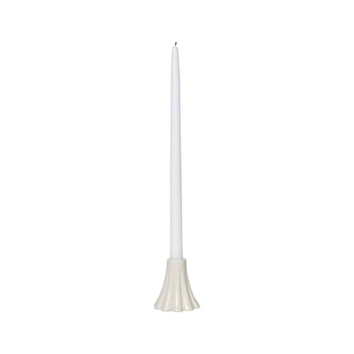 Bougeoir Heli / Ø 8 x H 8 cm - BROSTE COPENHAGEN - H 8 cm / Crème - Grès émaillé