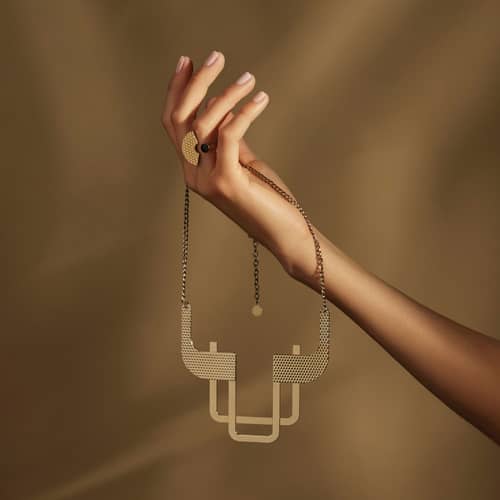 Collier Venusia - Trama or métal - Alessi - Or - Acier revêtement PVD