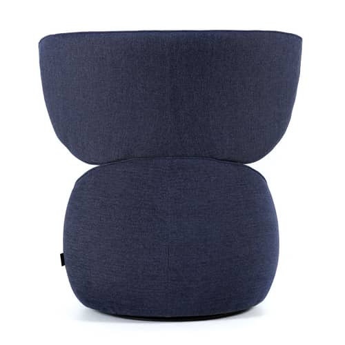 Fauteuil rembourré Hana tissu bleu / Dossier haut - Velours - Avant-première - Moooi - Bleu - Velours Kvadrat