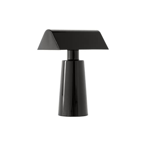 Lampe sans fil rechargeable Caret MF1 métal noir /  H 22 cm - &tradition - Anthracite - Acier laqué