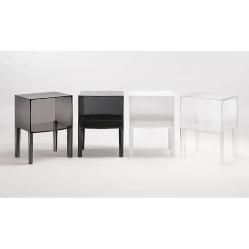 Nachttisch Small Ghost Buster plastikmaterial transparent / B 40 x H 57 cm - Philippe Starck 2010 - Kartell - Kristall - PMMA