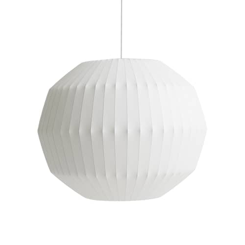 Pendelleuchte Bubble Angled Sphere textil weiß / Large - Ø 71 x H 56 cm - Hay - Ø 71 x H 56 cm -  Toile polymère, Stahl