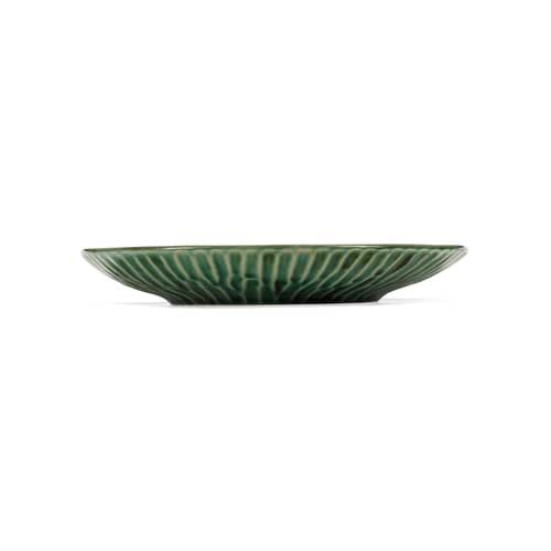 Piatto da dessert Verde Lanza ceramica verde / Ø 22 cm - Set di 2 - Serax - Ø 22 cm - Gres smaltato