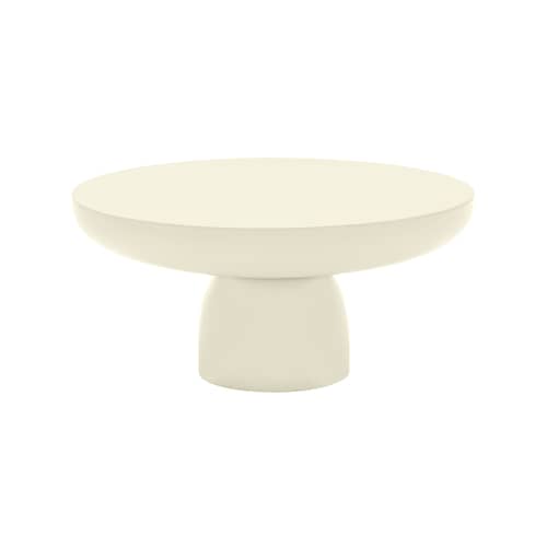 Table basse Olo Colours - Bois laqué bois blanc / Ø 70 x H 33 cm / Seconde vie - Mogg - Blanc perlé (bois laqué) - Bois massif laqué
