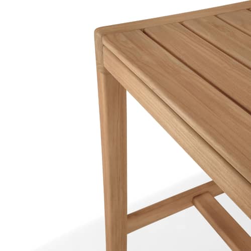 Table haute Jack Outdoor tissu bois naturel / 160 x 80 x H 105 cm - 6 personnes - Ethnicraft - Teck - Teck massif