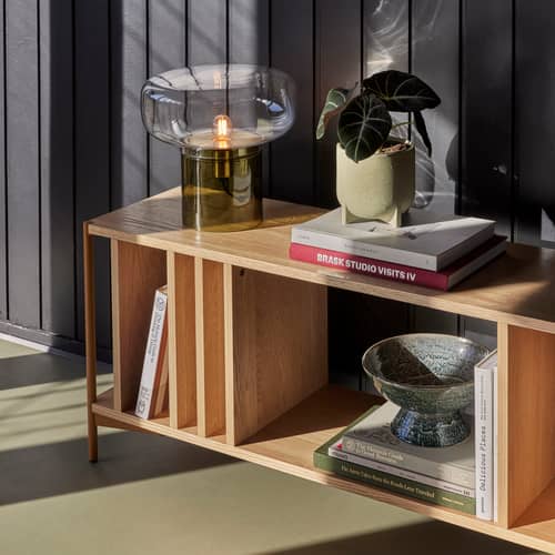 Crave Table lamp glass green - HÜBSCH - Green / Transparent - Mouth blown glass