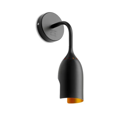 Applique Tournebrille métal noir - Tsé-Tsé - Noir mat / Intérieur doré - Aluminium