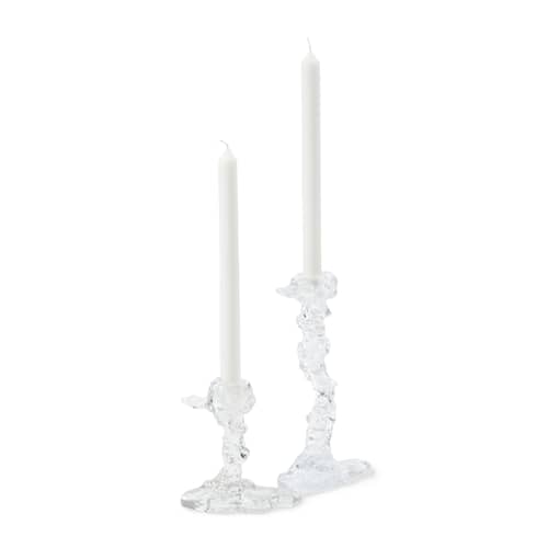 Drip Glass Large Candle stick glass transparent / H 25 cm - Pols Potten - H 25 cm / Transparent - Glass