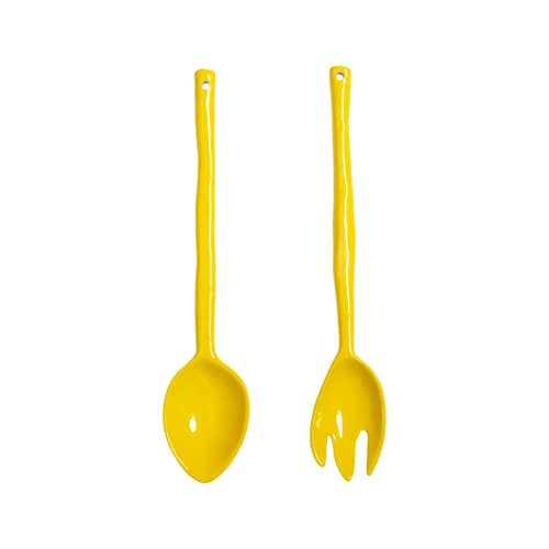 Couverts à salade Boavista céramique jaune - & klevering - Jaune - Porcelaine