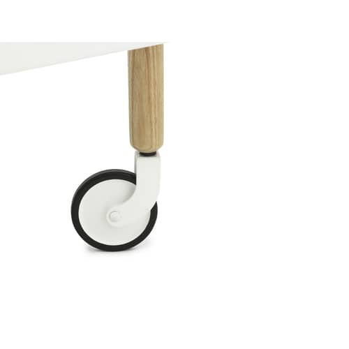 Desserte Block métal blanc / 50 x 35 cm - Normann Copenhagen - Blanc - Acier, Frêne