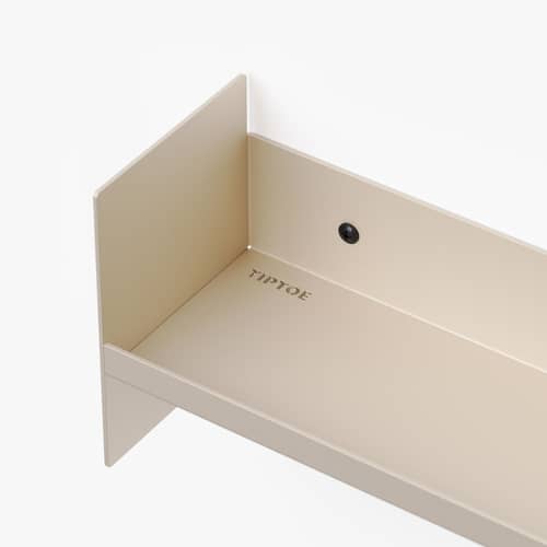 Étagère Pli Slim métal blanc / L 60 x P 10 cm - TIPTOE - Blanc crème - Acier thermolaqué