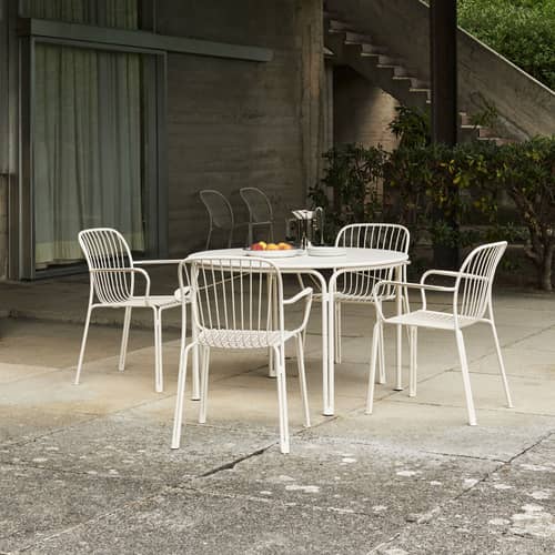 Fauteuil de repas Thorvald SC95 - &tradition - Ivoire - Acier