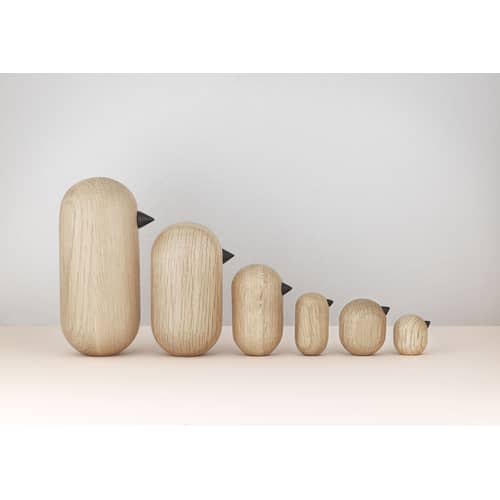 Figurine Little Bird bois naturel / H 10 x Ø 5,2 cm - Normann Copenhagen - Chêne - Chêne massif tourné