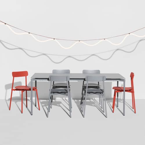 Guirlande lumineuse extérieur Spline LED / 4,5 mètres - Petite Friture - Marron / orange - Polyester, Silicone