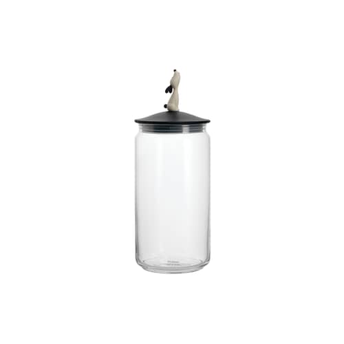 hermetisch verschließbares Glas LulàJar glas schwarz / H 27 cm - 150 cl - Alessi - Schwarz - Glas, thermoplastisches Harz