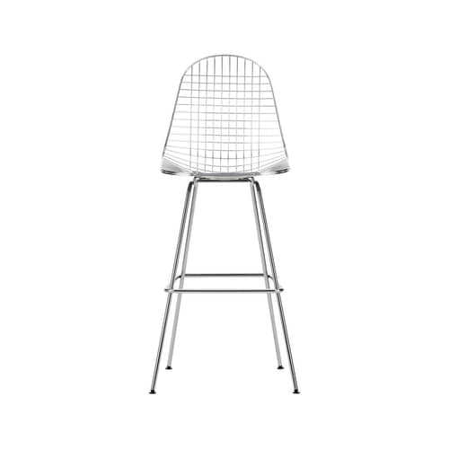 Wire Stool High High stool metal / H 79.5 cm - Eames, 1951 - Vitra - Chromed - Chromed steel