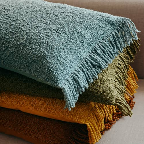 Housse de coussin Fria vert / 60 x 40 cm - BROSTE COPENHAGEN - Vert mousse - Coton, Polyester