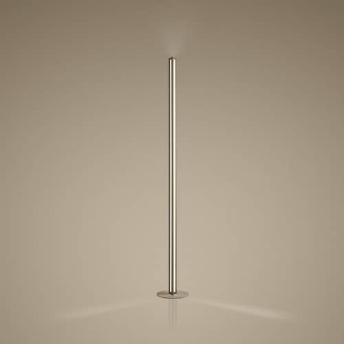 Lampada a stelo Chiaroscura metallo / H 183 cm - Alluminio - Foscarini - Titanio - alluminio verniciato, PMMA