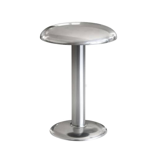 Lampada senza fili ricaricabile Gustave LED grigio argento metallo / Ø 16 x H 23 cm - Alluminio - Flos - argento lucido - Alluminio