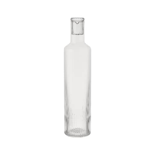 Ripple Oil bottle glass transparent / 30 cl - Ferm Living - Transparent - Mouth blown glass