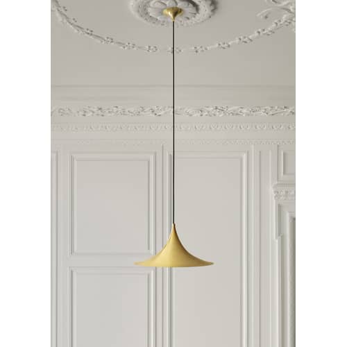 Semi Pendant gold metal Ø 47 cm - Gubi - Brass - Brass