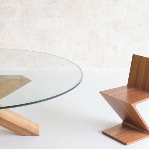 Sedia Zig Zag legno naturale / Gerrit Thomas Rietveld, 1934 - CASSINA - Ciliegio - Ciliegio massello