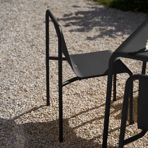 Panorama Stacking chair metal black - TIPTOE - Graphite black - Powder coated steel