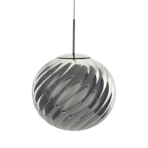 Suspension Whirl Large / LED - Ø 45 cm - Tom Dixon - Argent - Polycarbonate semi-métallisé