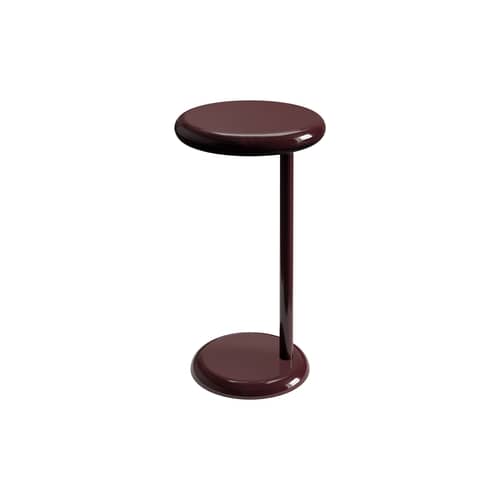Table d\'appoint Spot métal violet / Ø 35 x H 55 cm - Tom Dixon - Bordeaux brillant - Acier thermolaqué