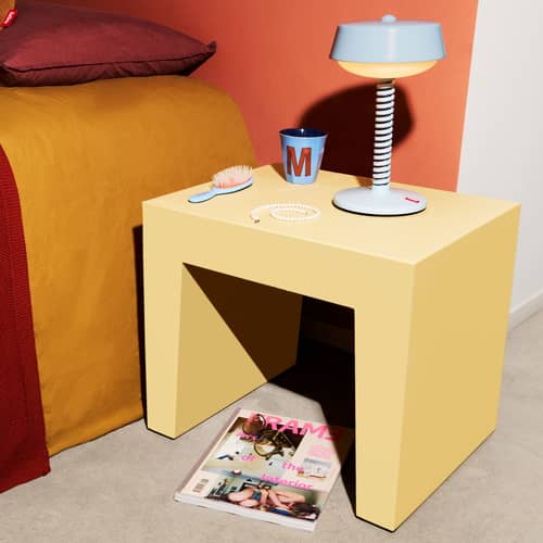 Table d\'appoint Concrete Seat plastique beige / Table d\'appoint - Polyéthylène recyclé - Fatboy - Spark - Polyéthylène recyclé